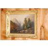 Image 1 : 19TH CENT. WESTERN MOUNTAINS PAINTING - OIL O