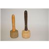 Image 1 : (2) 19TH CENT. STONEWARE TENDERIZERS: (1) 9"