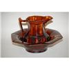 BENNINGTON TYPE POTTERY PITCHER & BOWL SET-19