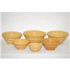 Image 1 : NESTED SET (6) YELLOW WARE BOWLS - 19TH CENT.