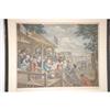 Image 2 : WILLIAM HOGARTH COLORED ENGRAVING OF AN 18TH