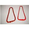 Image 1 : (2) STRANDS CHERRY AMBER TYPE GRADUATED BEADS