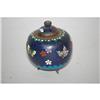 Image 2 : JAPANESE CLOISONNE COVERED JAR - MINIATURE FO