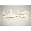 Image 1 : GERMAN IVORY MINIATURE FURNITURE SUITE - 20TH