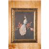 Image 1 : 20TH CENT. NEEDLEWORK PEACOCK & FLOWERS - HOO