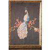 Image 2 : 20TH CENT. NEEDLEWORK PEACOCK & FLOWERS - HOO