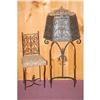 Image 1 : WROUGHT BRASS & IRON TELEPHONE CABINET & CHAI