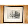 Image 1 : LEONARD H. MERSKY ETCHING OF ROCKPORT FISHING