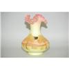 Image 2 : DECORATED FENTON BURMESE ART GLASS VASE W/ RU