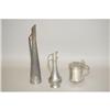 Image 1 : (3) 20TH CENT. WHITE METAL PITCHERS - 11 1/2"