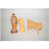 Image 1 : (3) SMALL WOODEN CARVINGS: (1) 4 1/4" STANDIN