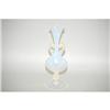 Image 2 : VENETIAN ART GLASS FLOWER VASE - 9 1/2" CLEAR