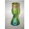 Image 1 : GREEN LOETZ TYPE ART GLASS VASE - 7 1/2" GREE