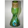 Image 2 : GREEN LOETZ TYPE ART GLASS VASE - 7 1/2" GREE