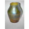 Image 2 : 4 3/4" TIFFANY STYLE ART GLASS VASE - IRIDESC