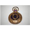Image 1 : 3" COBALT GLASS POCKET WATCH WHIMSEY