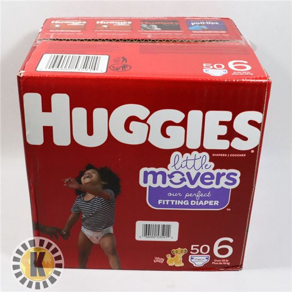 CASE OF HUGGIES LITTLE MOVERS SIZE 6