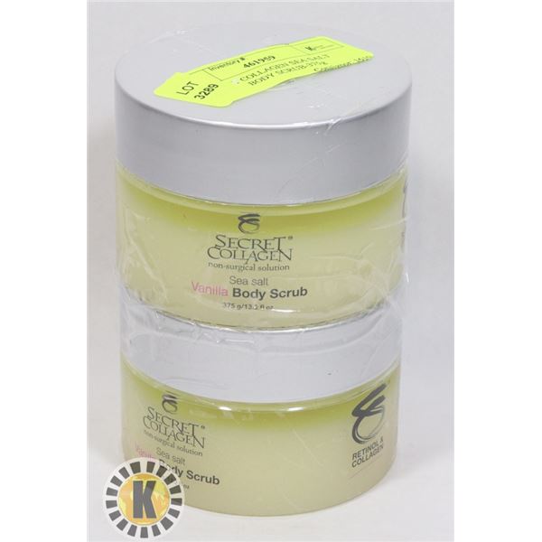 2 SECRET COLLAGEN SEA SALT VANILLA BODY SCRUB-375g