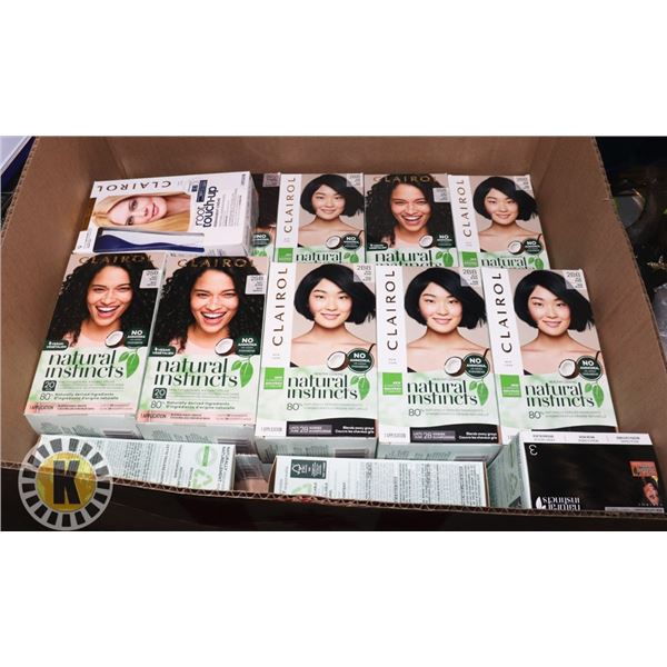 BOX OF ASSORTED CLAIROL HAIR COLOR