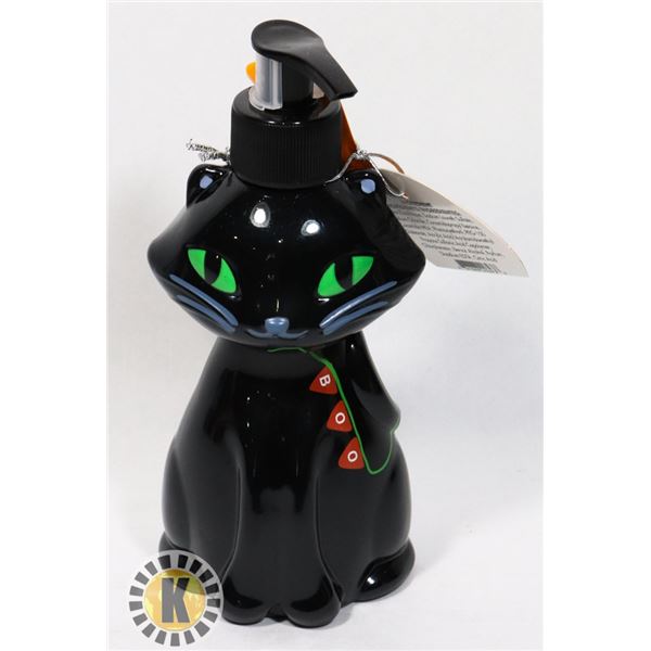 NEW BLACK CAT HAND SOAP DISPENSER FILLED WITH SOAP