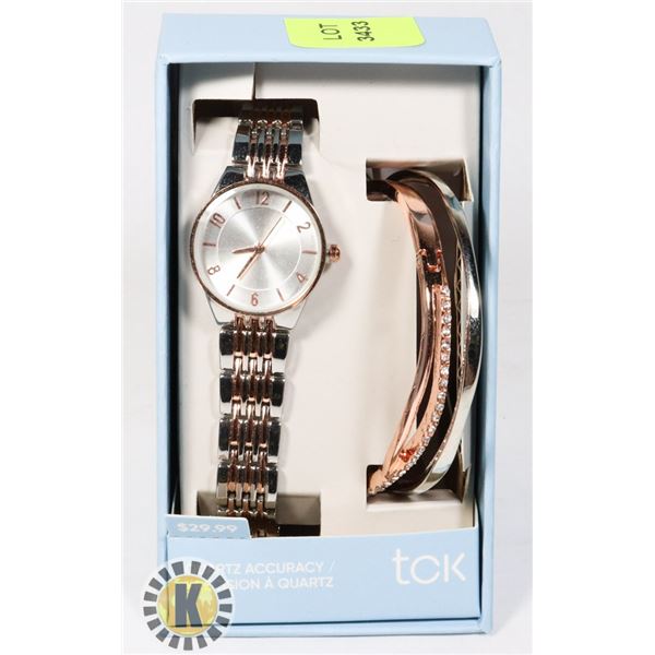 NEW FASHION WATCH AND BRACELET SET