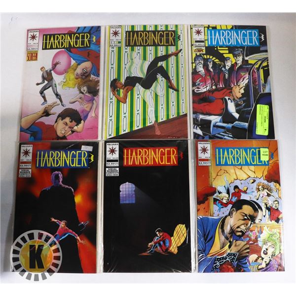 LOT OF 6 VALIANT COMICS HARBINGER