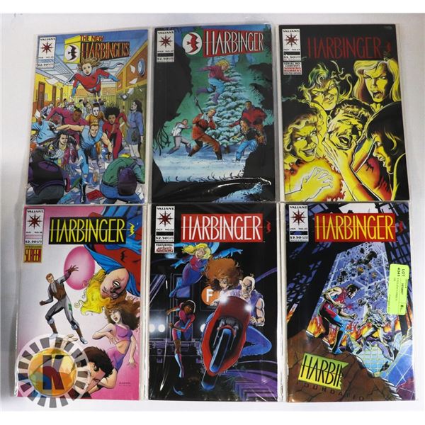 LOT OF 6 VALIANT COMICS HARBINGER