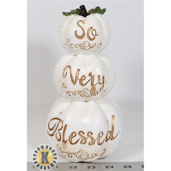 NEW "SO VERY BLESSED" DECORATIVE PUMPKIN