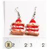 Image 1 : NEW STRAWBERRY SHORTCAKE EARRINGS