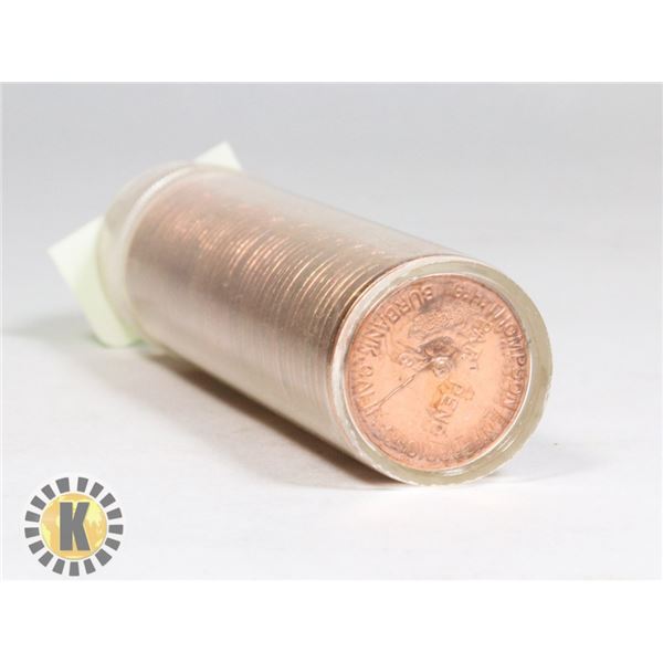 TUBE OF 1968 CANADIAN PENNIES