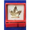 Image 1 : 1)  STERLING SILVER CANADIAN MAPLE LEAF BROOCH.