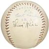 Image 1 : Mid-1920's Sam Rice Signed Baseball. The Ban Jo