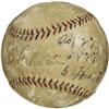Image 1 : 1927 Babe Ruth & Lou Gehrig Signed "Stat" Baseba