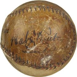1928 Babe Ruth & Lou Gehrig Signed Baseball. In