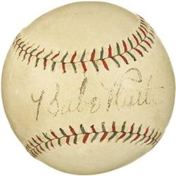 Late 1920's Babe Ruth & Lou Gehrig Signed Baseba