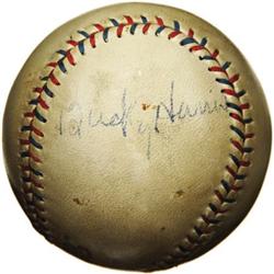 1930's Bucky Harris Signed Baseball. Pick your