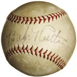 Circa 1934 Babe Ruth Single Signed Baseball. No