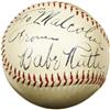 Image 1 : Late 1930's Babe Ruth Single Signed Baseball, PS