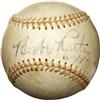 Image 1 : 1948 Babe Ruth Single Signed Baseball. Three da