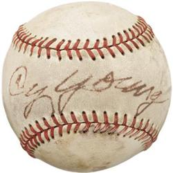 Circa 1950 Cy Young Single Signed Baseball