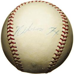 1950's Nellie Fox Signed Baseball. Booking at $