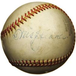 1950's Tris Speaker Signed Baseball