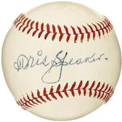1950's Tris Speaker Single Signed Baseball. It