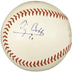 1950's Ty Cobb & 1976 Lou Brock Signed Baseball