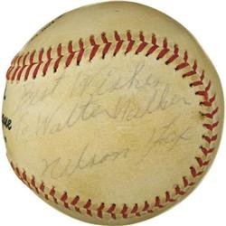 1960's Nellie Fox Single Signed Baseball