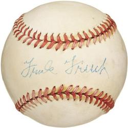 1969 Frank Frisch Single Signed Baseball. The F