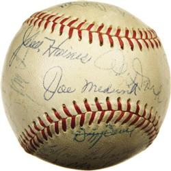 Circa 1970 Hall of Famers Multi-Signed Baseball