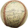 Image 2 : Circa 1970 Hall of Famers Multi-Signed Baseball