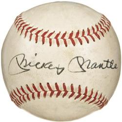 Circa 1970 Mickey Mantle Single Signed Baseball.