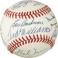 1980's Hall of Famers Multi-Signed Baseball with